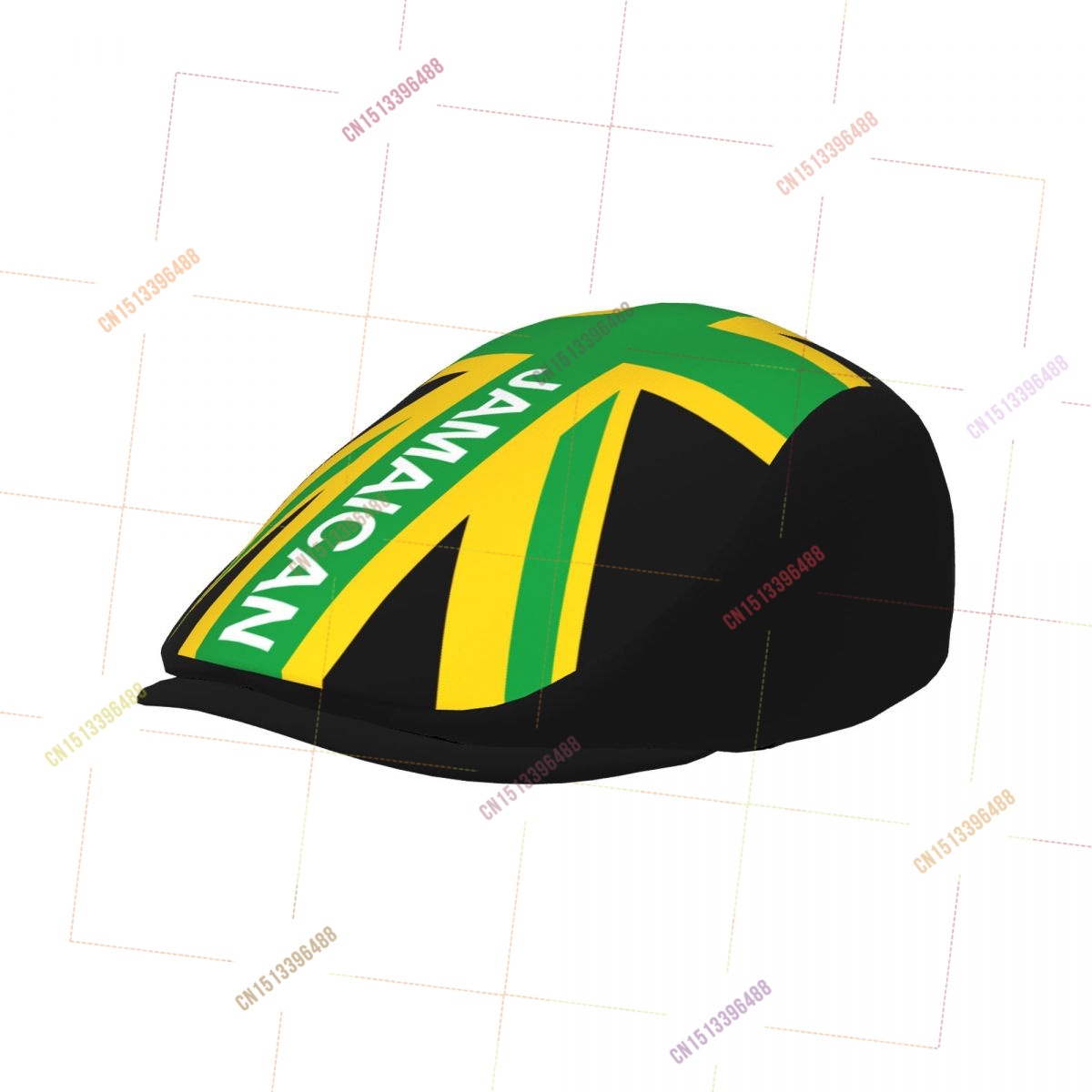 Newsboy Cap Ivy - Jamaica UK Vlag Heren Dames Platte