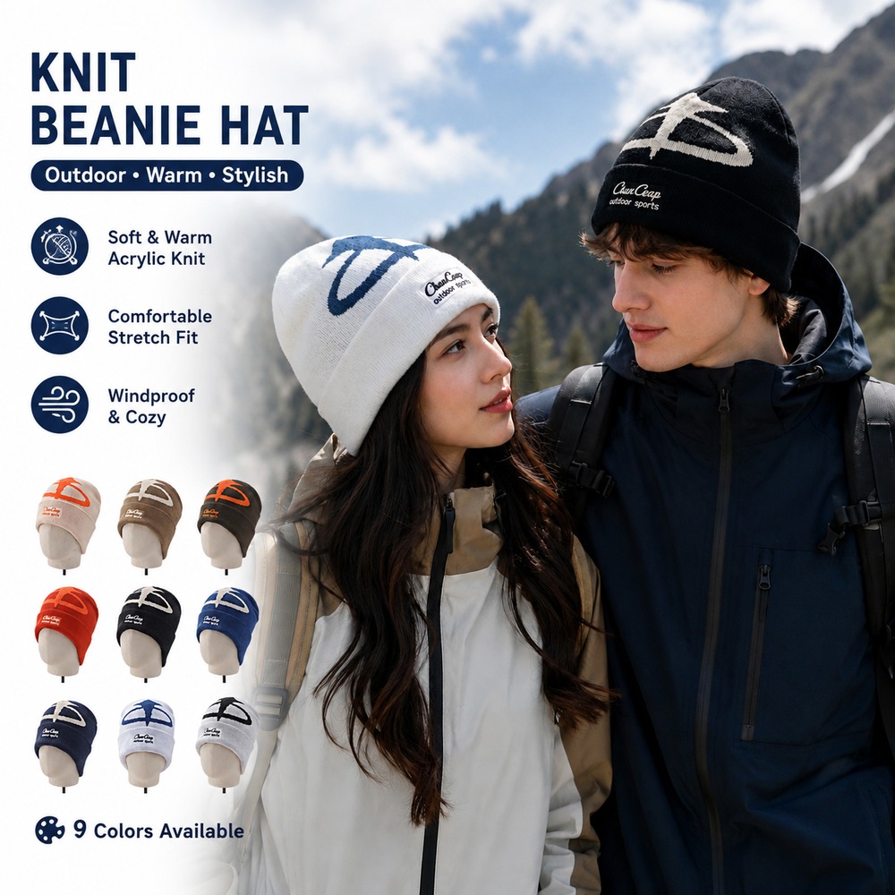 Beanie Cuffed Knit - Unisex winter gebreide beanie muts, warm,