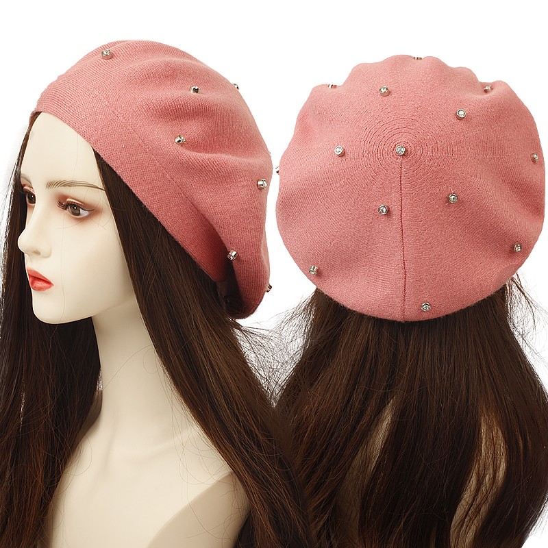 Dames Kleur Strass Baretten Ho - Beret French Wool recensie en prijs