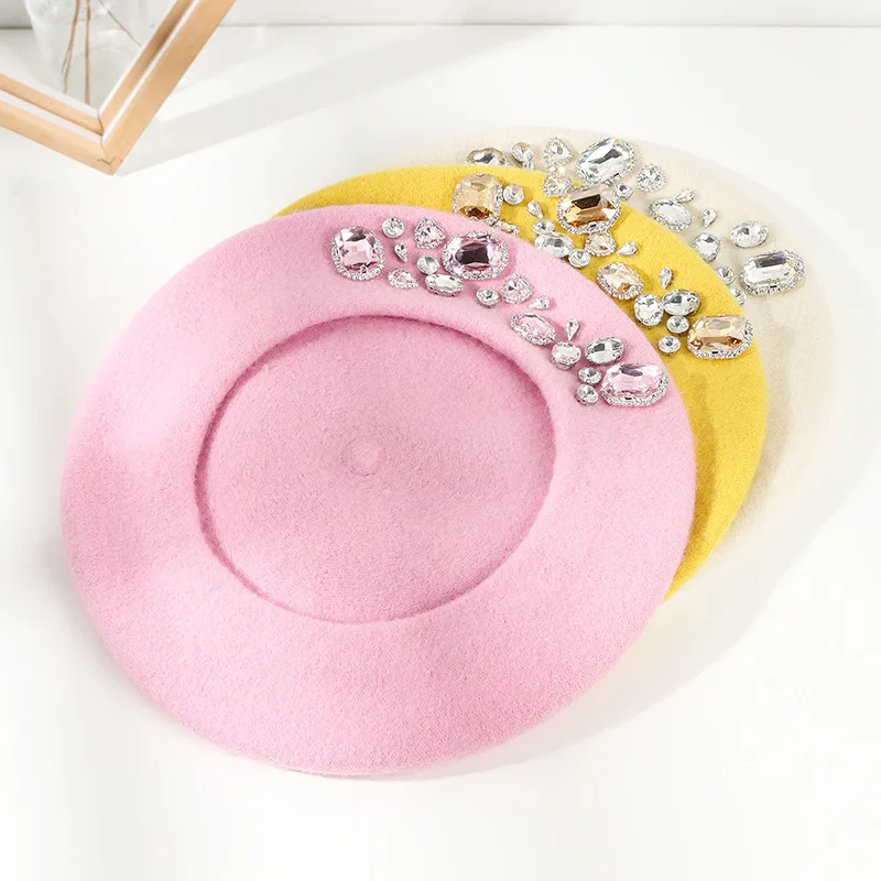 Franse baret dik strass decor  - Beret French Wool recensie en prijs